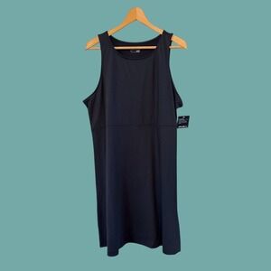 Eddie Bauer Wmns Black NWT Sleeveless Casual Empire Waist UPF 50+ Aster XL Dress